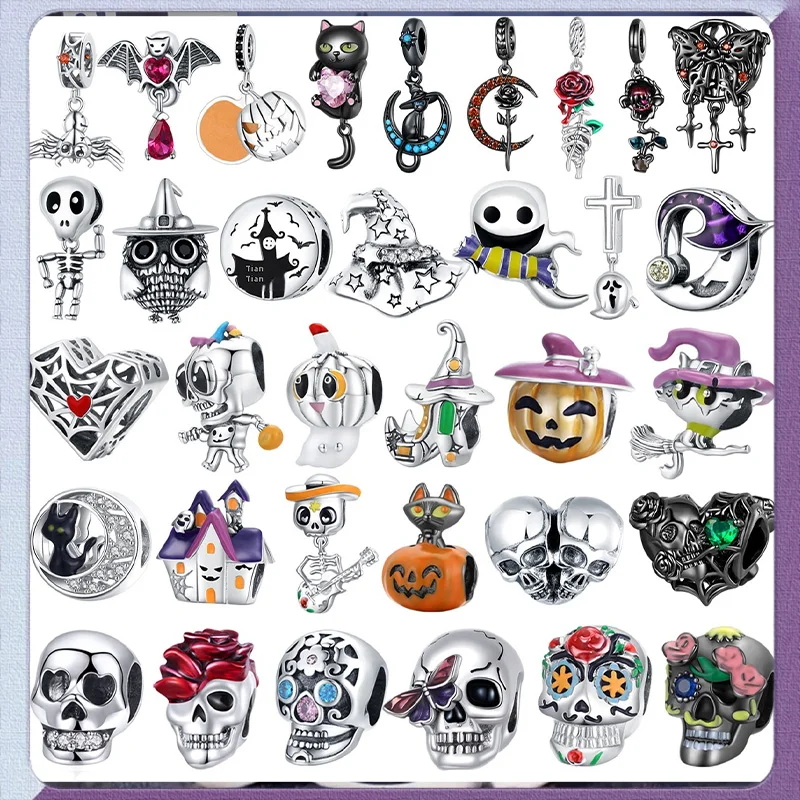 Silver Charm Original Halloween Bracelet Beaded 925 Silver European And American Dark Wind Festival Diy Bead Accessories
Silver Charm Original Halloween Bracelet Beaded 925 Silver European And American Dark Wind Festival Diy Bead Accessories