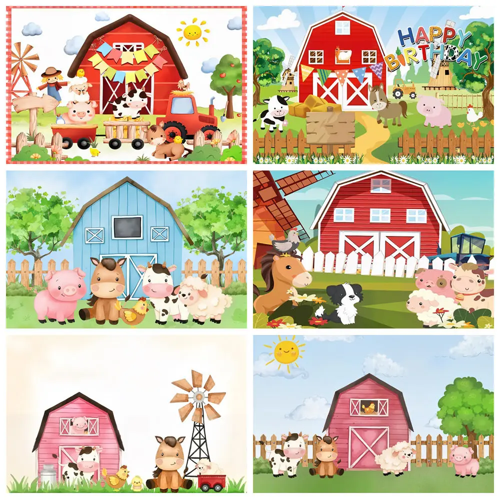 MOON.QG Happy Birthday Cartoon Farm Animal Theme Baby Decor Photography Background Baby Shower Poster Home Decoration Backdrop
MOON.QG Happy Birthday Cartoon Farm Animal Theme Baby Decor Photography Background Baby Shower Poster Home Decoration Backdrop
