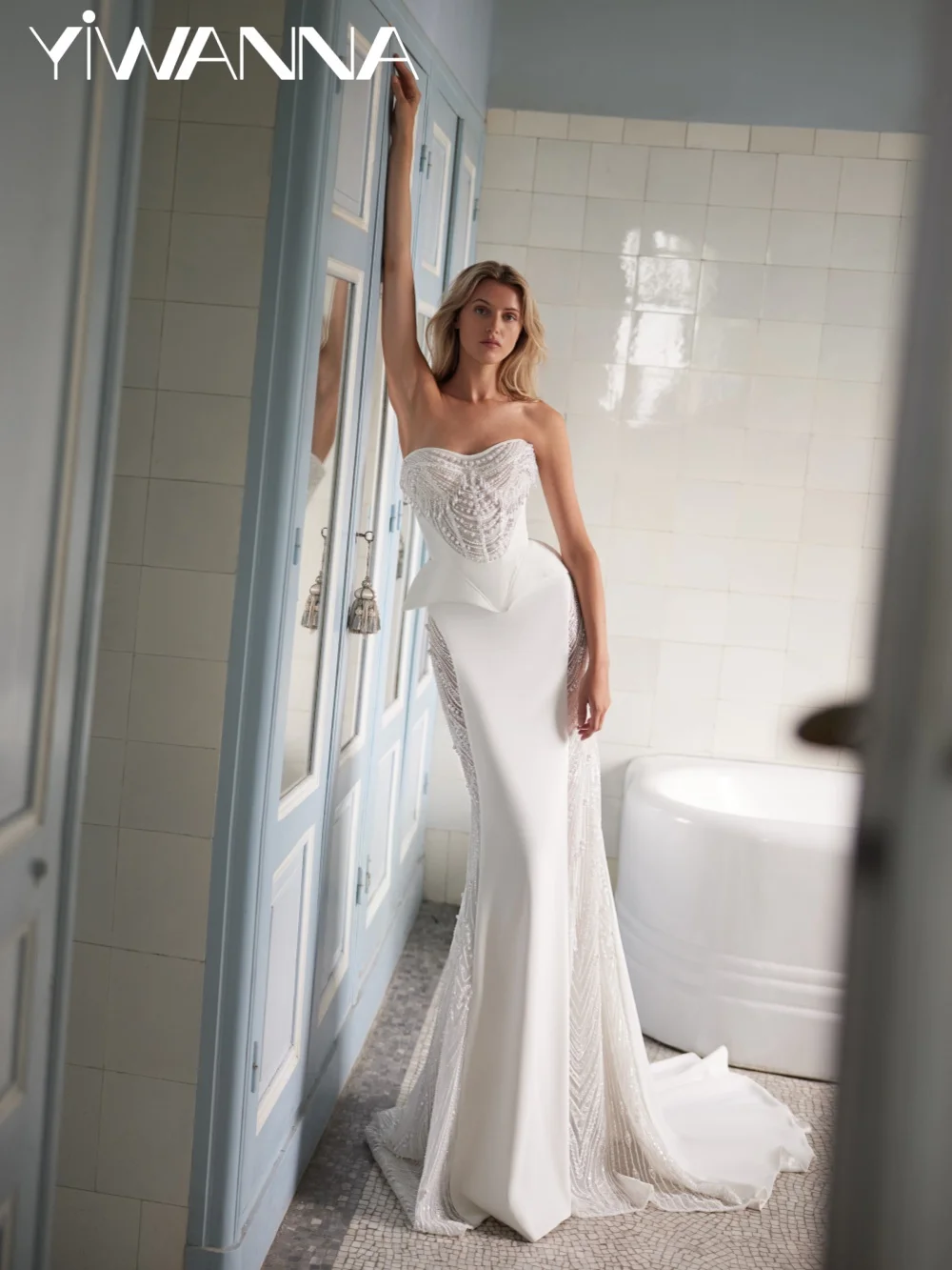 Gorgeous Shinny Pearls Lace Wedding Dress Structured Corset Satin Mermaid Bridal Gown Customized Long Dreamy Dresses For Bride
Gorgeous Shinny Pearls Lace Wedding Dress Structured Corset Satin Mermaid Bridal Gown Customized Long Dreamy Dresses For Bride