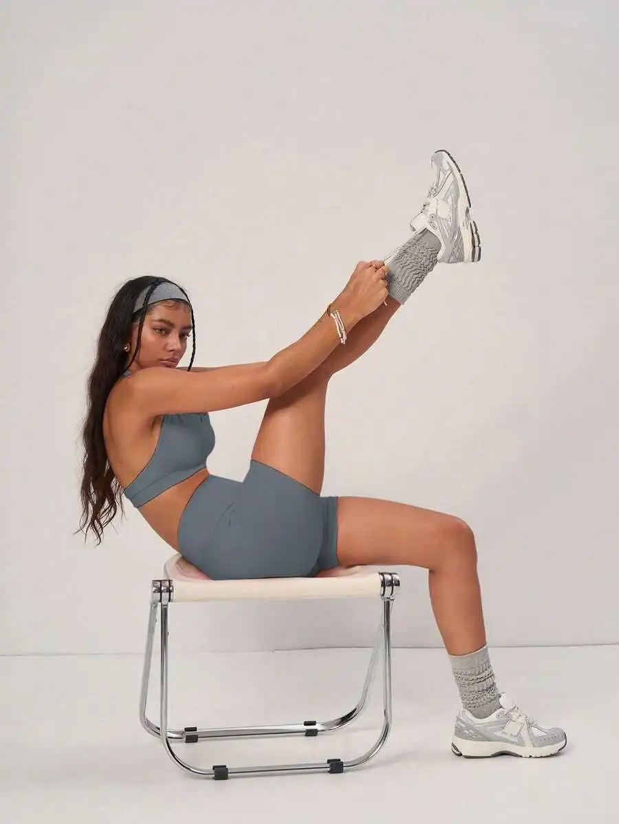 Ribbed Backless Camisole And High Waist Cycling Shorts Set For Yoga Sports
Ribbed Backless Camisole And High Waist Cycling Shorts Set For Yoga Sports