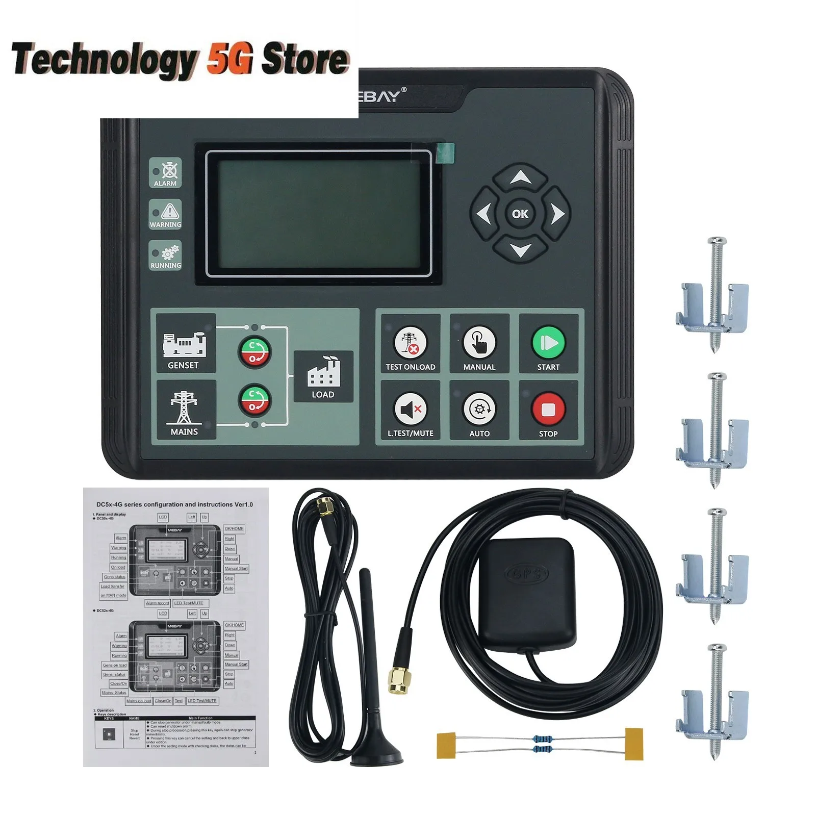 DC52CR-G4G Genset Controller Generator Controller Mains Monitoring and AMF for Diesel
DC52CR-G4G Genset Controller Generator Controller Mains Monitoring and AMF for Diesel