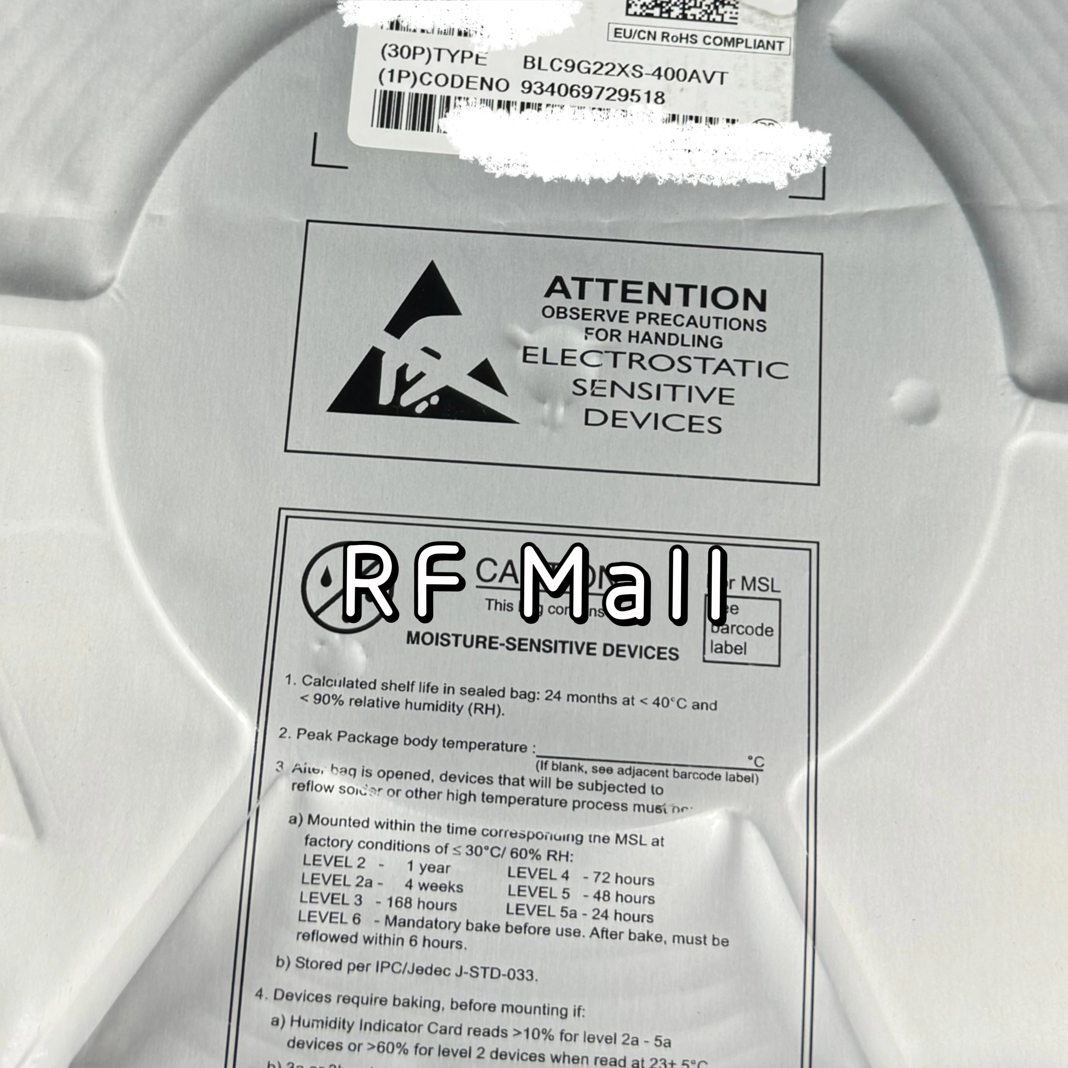 BLC9G22XS-400AVT Силовой транзистор LDMOS Doherty мощностью 400 Вт для приложения базовой станции 2110 МГц-2200 МГц
BLC9G22XS-400AVT Силовой транзистор LDMOS Doherty мощностью 400 Вт для приложения базовой станции 2110 МГц-2200 МГц