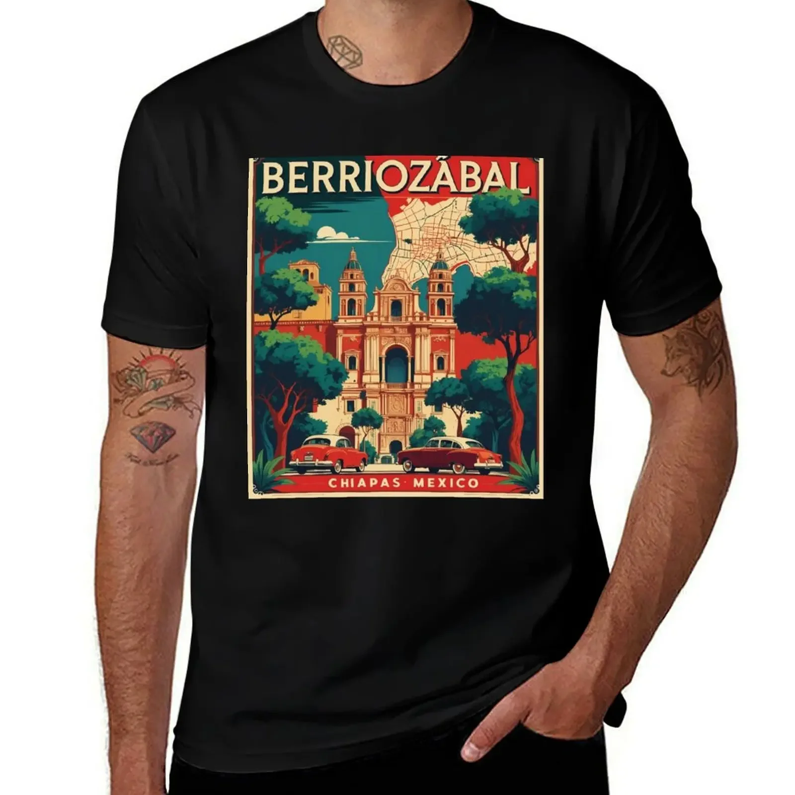 Berriozabal Chiapas Mexico 1950s Vintage Travel Tourism Map T-Shirt oversized slim fit t shirts for men
Berriozabal Chiapas Mexico 1950s Vintage Travel Tourism Map T-Shirt oversized slim fit t shirts for men