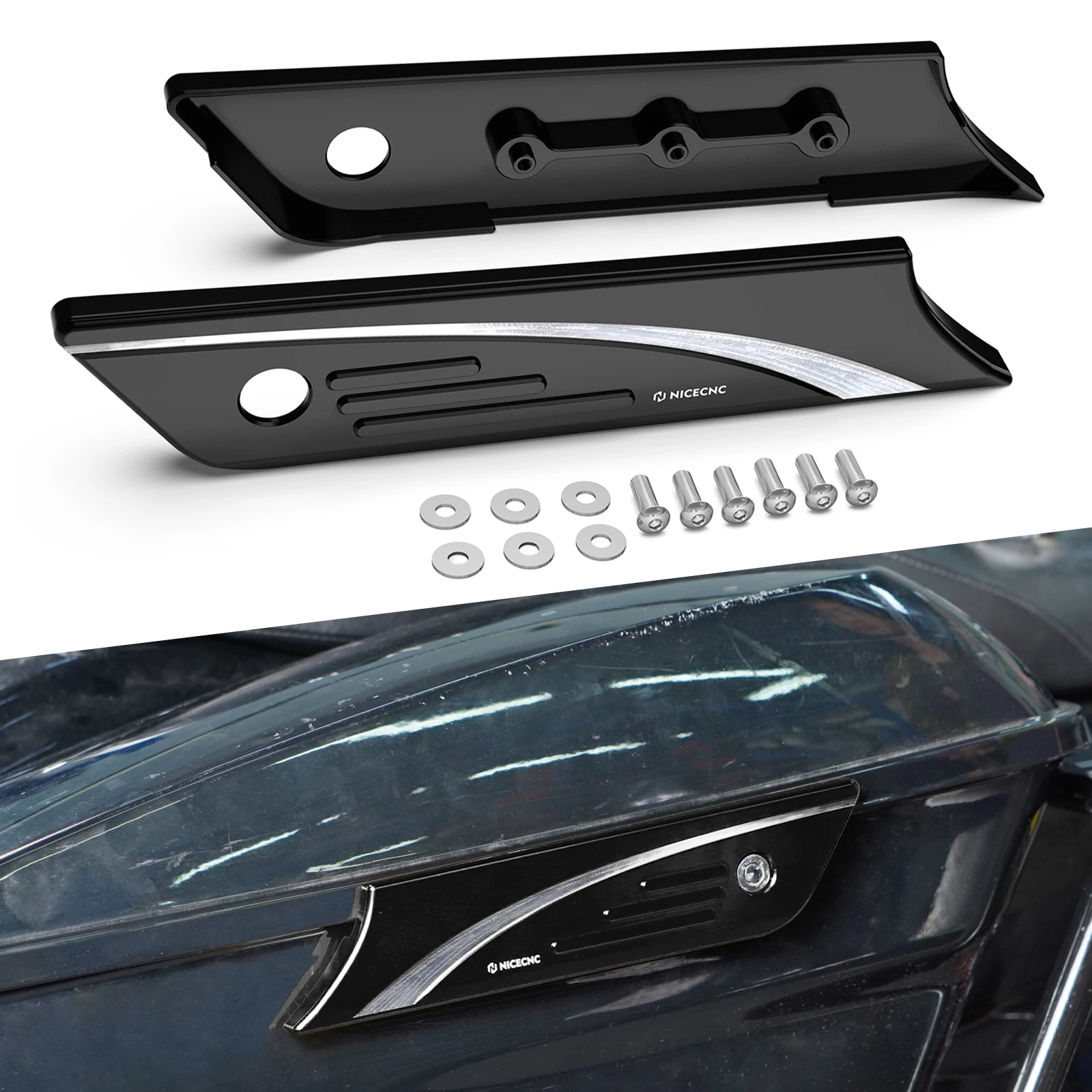 Saddlebag Faceplate for Harley Road King Street Glide/Special Ultra Limited 14-23 Road Glide FLTRX 15-23 Saddlebag Latch Covers
Saddlebag Faceplate for Harley Road King Street Glide/Special Ultra Limited 14-23 Road Glide FLTRX 15-23 Saddlebag Latch Covers
