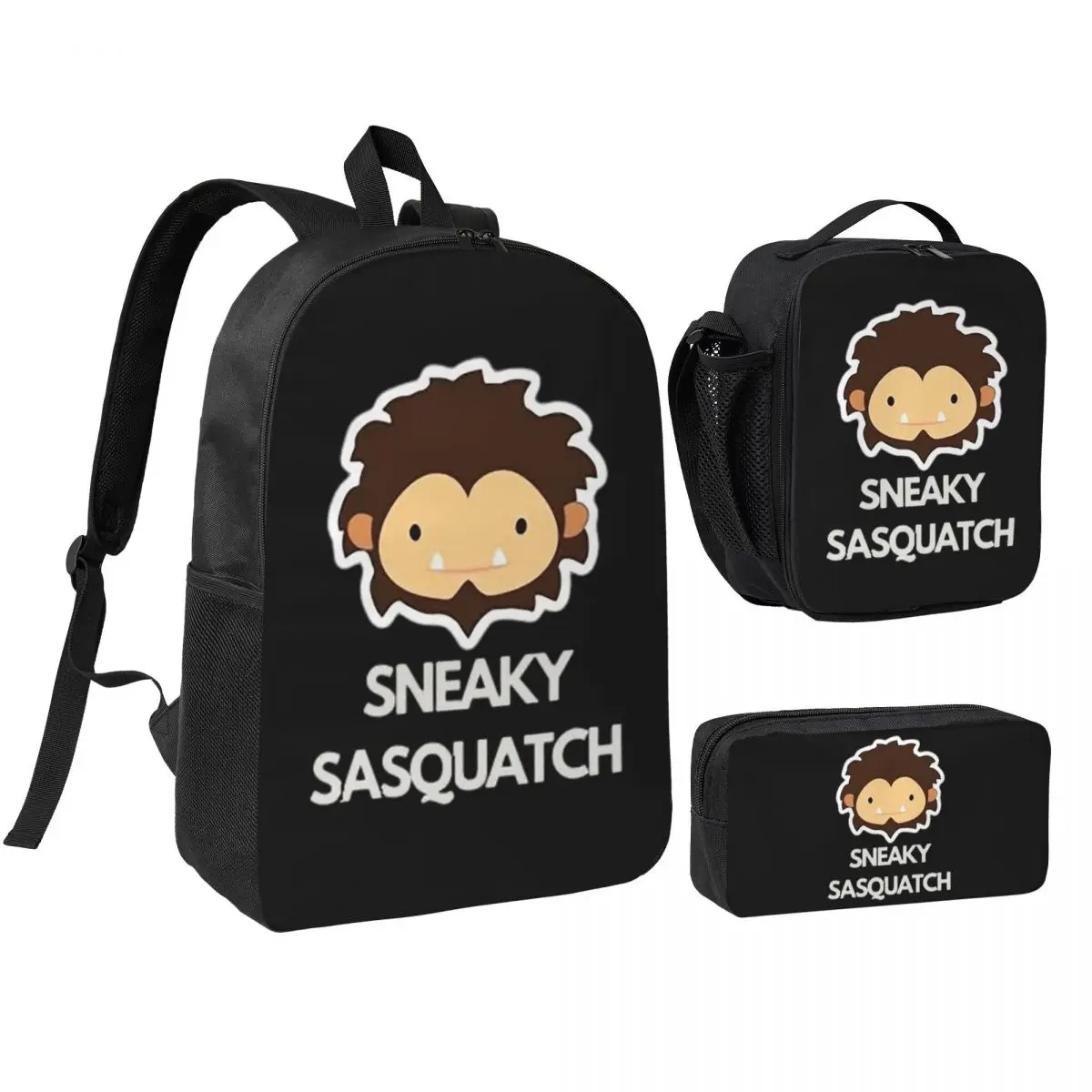 Sneaky Sasquatch Backpack Student Boys Girls BookBag School Bag Computer Shoulder Bags 3ps Insulated Lunch Bag Pencil Case
Sneaky Sasquatch Backpack Student Boys Girls BookBag School Bag Computer Shoulder Bags 3ps Insulated Lunch Bag Pencil Case