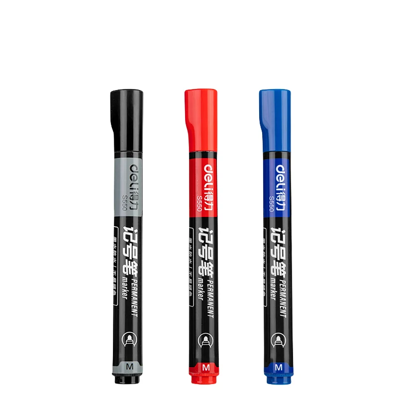 Deli SK109 marker pen with increased capacity black + red + blue a total of 3 waterproof non-fading oily big head markers red
Deli SK109 marker pen with increased capacity black + red + blue a total of 3 waterproof non-fading oily big head markers red