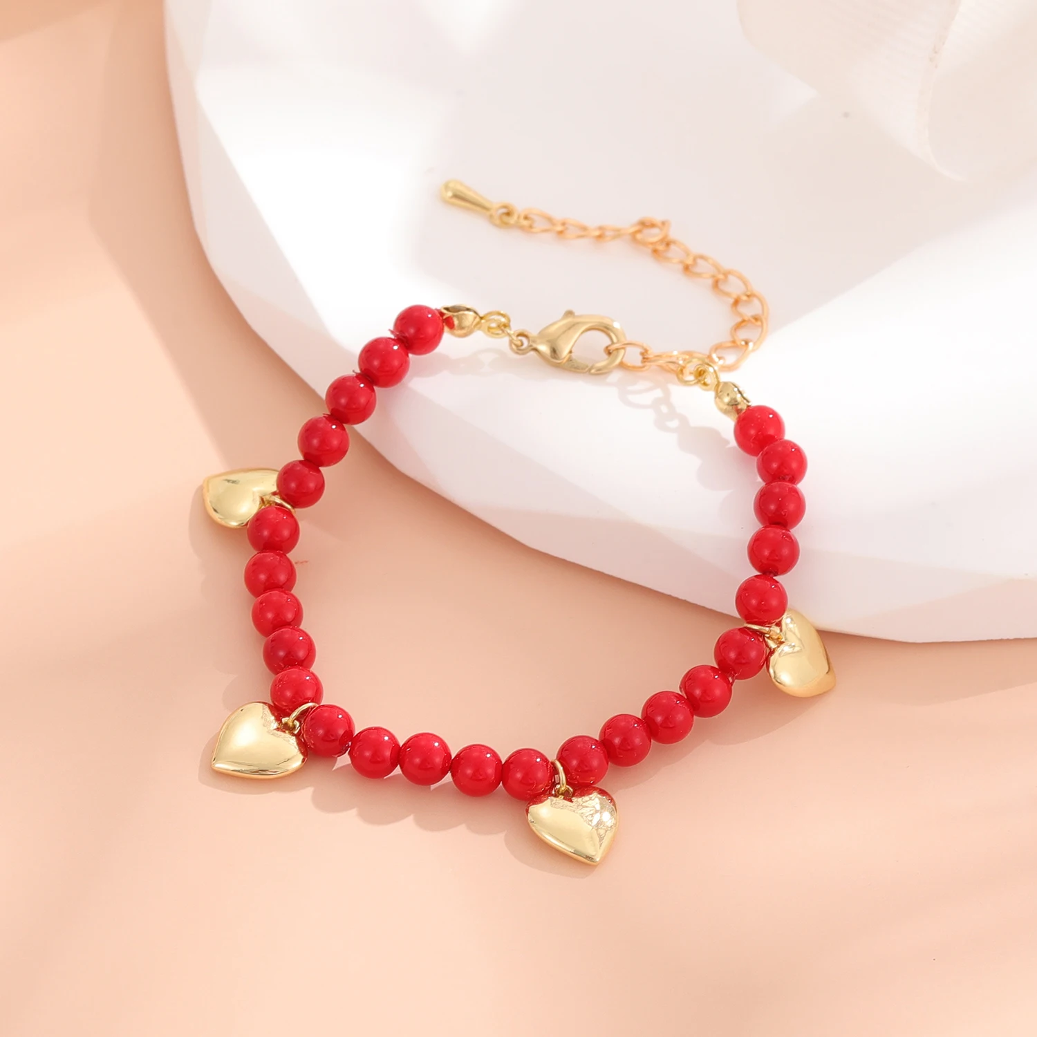 1 PCS Red Pearl Chain Heart Charm Adjustable Bracelet Gift Fashion Jewelry for Little Girls Kids Toddler
1 PCS Red Pearl Chain Heart Charm Adjustable Bracelet Gift Fashion Jewelry for Little Girls Kids Toddler