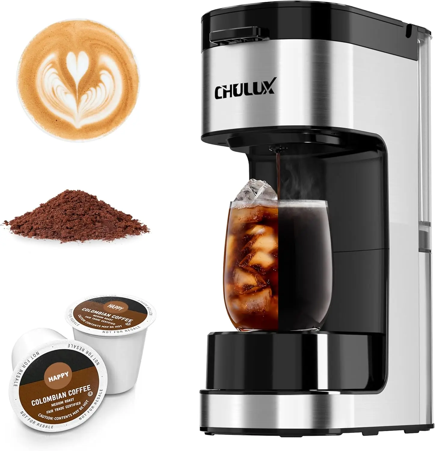 SoloBrew Single Serve Coffee Maker, for K Cup and Ground, 3 Brew Sizes with Strong Button & Over Ice Feature, 14oz Removable Res
SoloBrew Single Serve Coffee Maker, for K Cup and Ground, 3 Brew Sizes with Strong Button & Over Ice Feature, 14oz Removable Res