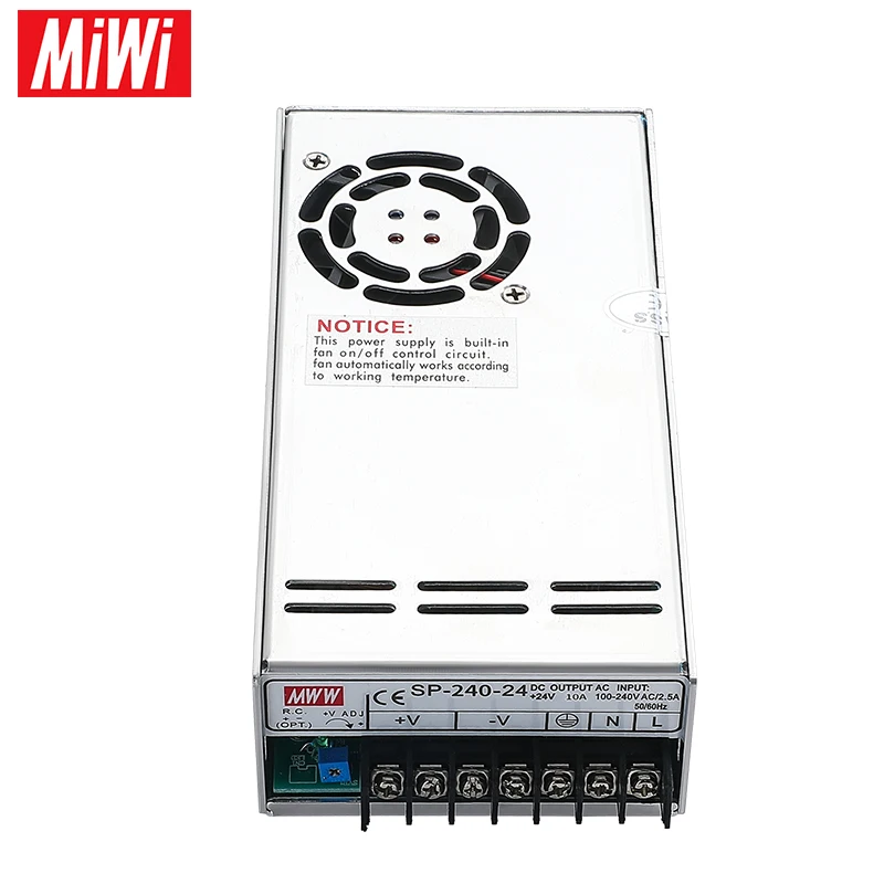 SP-240-24 240W LED PFC Monitoring Output 24V DC Dirver for Switching Power Supply
SP-240-24 240W LED PFC Monitoring Output 24V DC Dirver for Switching Power Supply