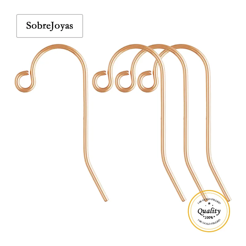 14K Rose Gold Filled Ear Wire, 10x22mm, 21.5ga(0.69mm) Hook with Loop Earring Components, Jewelry Findings, Wholesale Ear Wire
14K Rose Gold Filled Ear Wire, 10x22mm, 21.5ga(0.69mm) Hook with Loop Earring Components, Jewelry Findings, Wholesale Ear Wire
