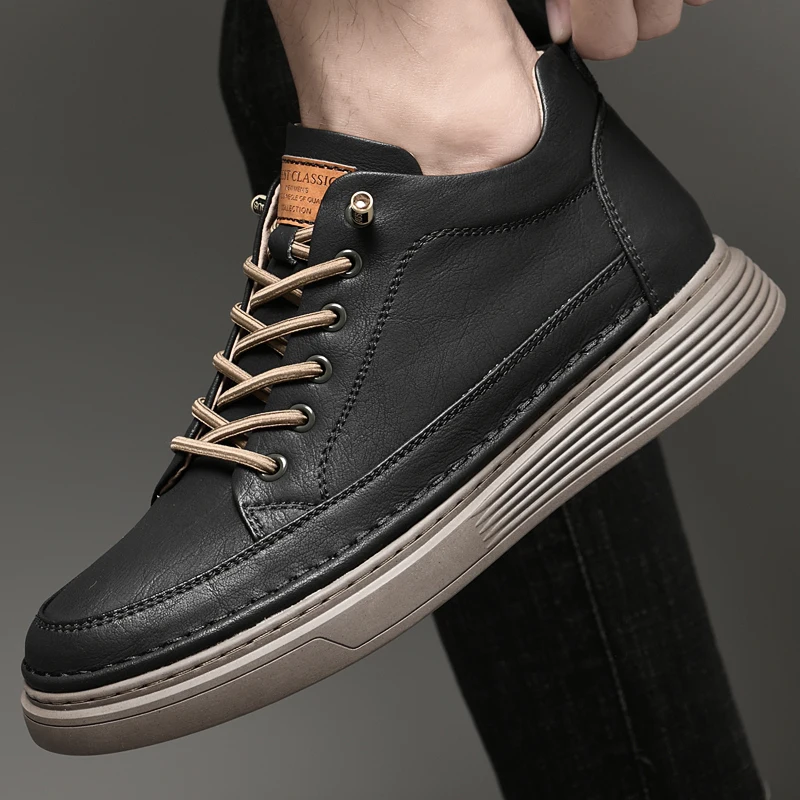 New Mid-top Men's Sneakers Height-increasing Shoes Casual Outdoor Fashion Thick-soled Leather Shoes Genuine Leather Oxford Shoes
New Mid-top Men's Sneakers Height-increasing Shoes Casual Outdoor Fashion Thick-soled Leather Shoes Genuine Leather Oxford Shoes