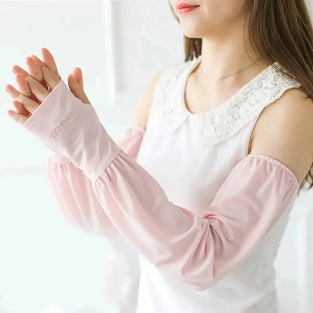 2PCS/Pair New Soft Loose Ice Silk Sleeves Breathable Non-Slip Sunscreen Long-Sleeve Long Length UV Protection Sleeves Summer
2PCS/Pair New Soft Loose Ice Silk Sleeves Breathable Non-Slip Sunscreen Long-Sleeve Long Length UV Protection Sleeves Summer