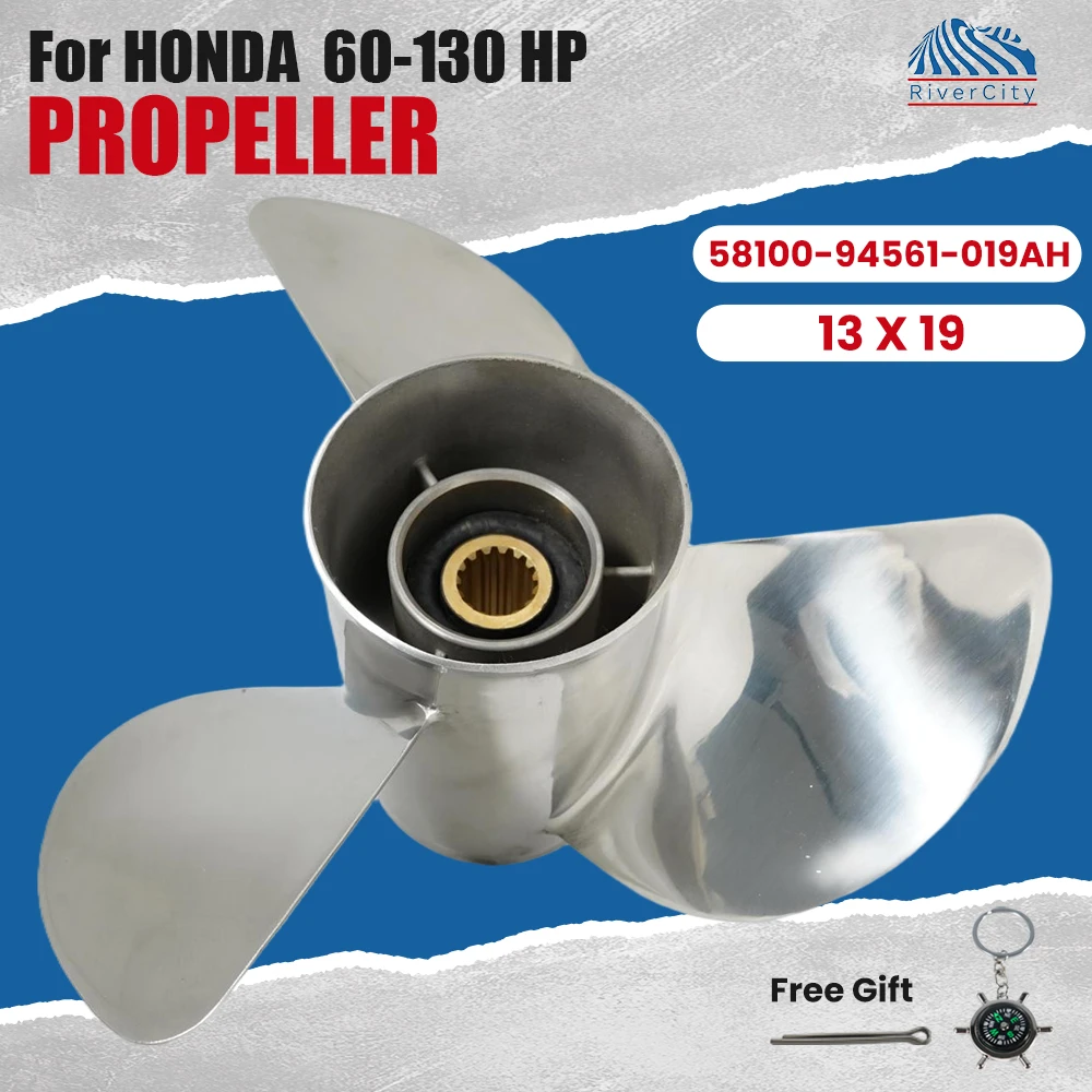 Outboard Propeller For Honda BFP 60hp BF 75hp 90hp 115hp 130hp 13x19 Stainless Steel Boat Screw 3 Blade 15 Spline Marine Engine
Outboard Propeller For Honda BFP 60hp BF 75hp 90hp 115hp 130hp 13x19 Stainless Steel Boat Screw 3 Blade 15 Spline Marine Engine