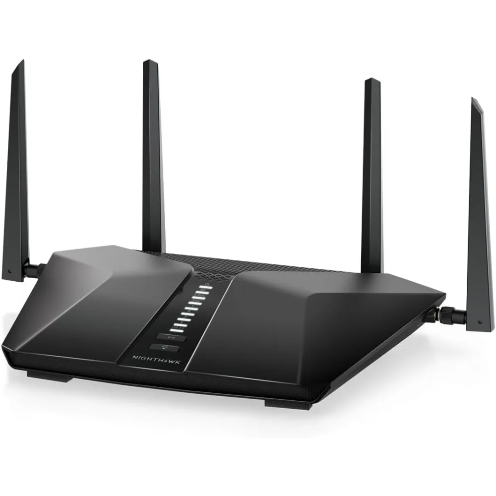 6-поточный двухдиапазонный Wi-Fi 6-маршрутизатор Nighthawk (RAX54S) — функции безопасности, скорость беспроводной связи AX5400, до 5,4 Гбит/с
6-поточный двухдиапазонный Wi-Fi 6-маршрутизатор Nighthawk (RAX54S) — функции безопасности, скорость беспроводной связи AX5400, до 5,4 Гбит/с