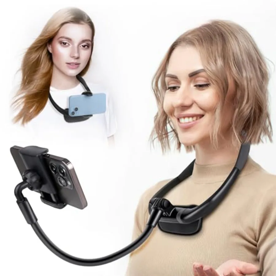 Cell Phone Stand, Neck Cell Phone Holder, Hand Free Flexible Gooseneck Phone Holder for Bed, Neck Phone Holder POV/Vlog Selfie
Cell Phone Stand, Neck Cell Phone Holder, Hand Free Flexible Gooseneck Phone Holder for Bed, Neck Phone Holder POV/Vlog Selfie