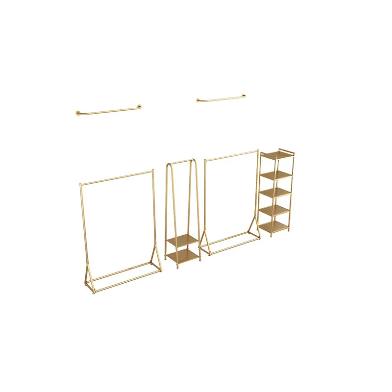 Clothing store display racks, clothes hanging, display shelves
Clothing store display racks, clothes hanging, display shelves
