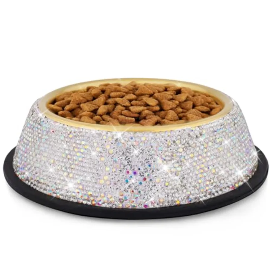Sparkly Full Rhinestones Designed Stainless Steel Pet Bowl - Stylish and Practical Diamond Food Water Dishes Bowls for Large Do
Sparkly Full Rhinestones Designed Stainless Steel Pet Bowl - Stylish and Practical Diamond Food Water Dishes Bowls for Large Do
