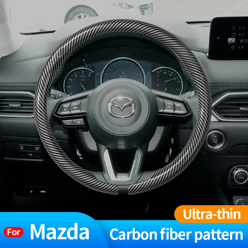 For Mazda 3 5 6 SKYACTIV Axela Atenza CX30 CX5 CX8 CX9 MX5 RX8 RX7 Carbon Fiber Suede Car Steering Wheel Cover Auto Accessories
For Mazda 3 5 6 SKYACTIV Axela Atenza CX30 CX5 CX8 CX9 MX5 RX8 RX7 Carbon Fiber Suede Car Steering Wheel Cover Auto Accessories