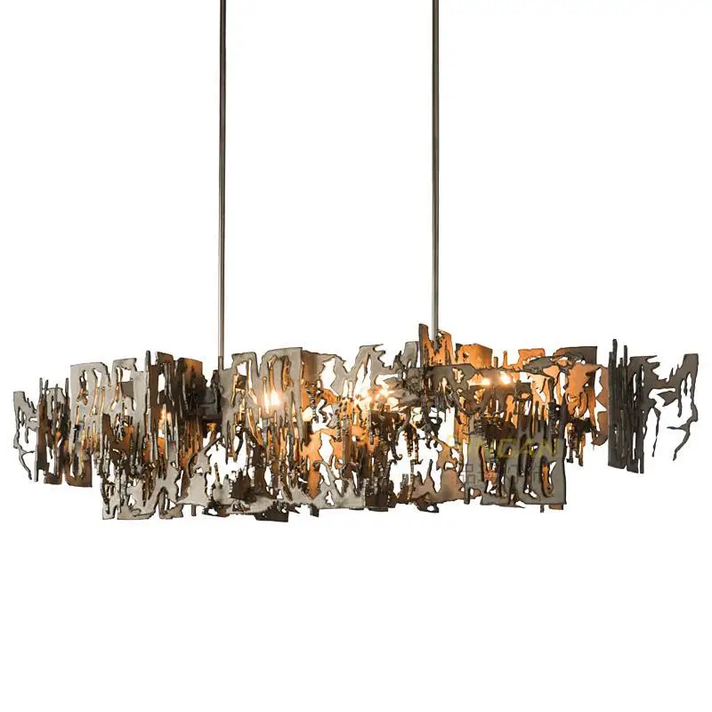 Artistic restaurant chandelier, postmodern hollow model room dining table rectangular bar lamp
Artistic restaurant chandelier, postmodern hollow model room dining table rectangular bar lamp