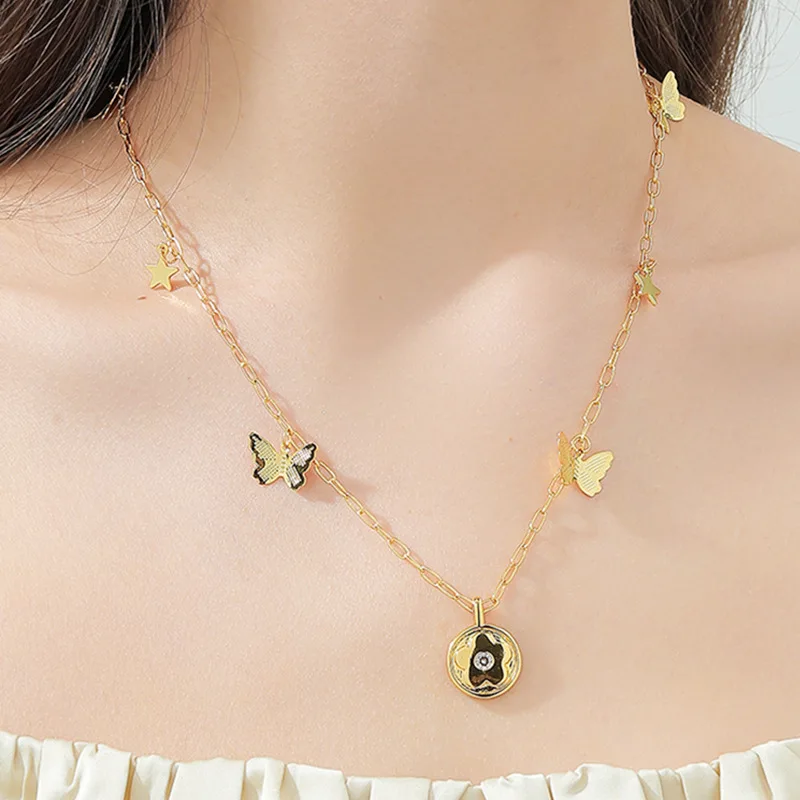 INS-Style Niche Design Necklace Delicate Zircon Flower Pendant with Butterfly Necklace for Women M137
INS-Style Niche Design Necklace Delicate Zircon Flower Pendant with Butterfly Necklace for Women M137