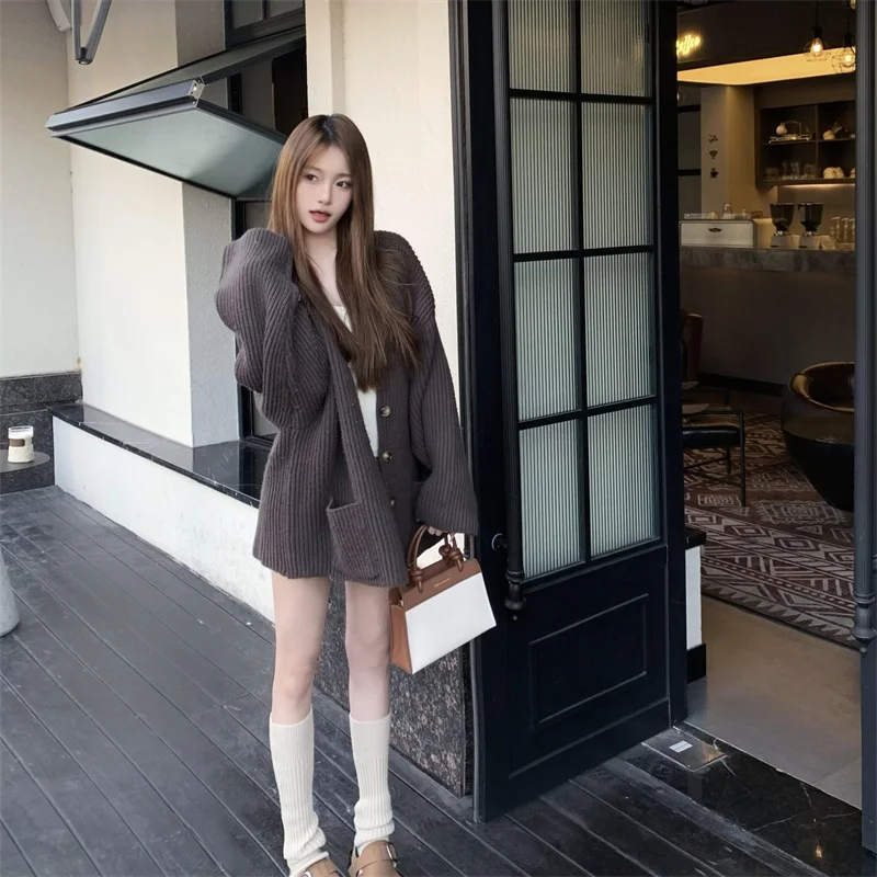 Неблокирующий вязаный свитер, кардиган, женский топ, Dongguan Daliang, элитный женский модный свитер, Новое поступление 202, осень-зима, V...
Неблокирующий вязаный свитер, кардиган, женский топ, Dongguan Daliang, элитный женский модный свитер, Новое поступление 202, осень-зима, V...