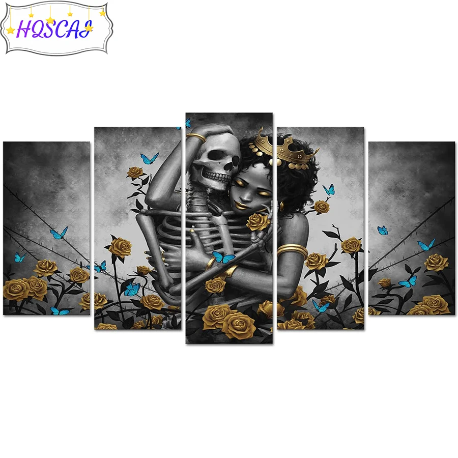 5pcs Skull, golden rose Full square/Round Diamond embroidery AB diamond Painting Cross Stitch Rhinestone Of picture Diamond
5pcs Skull, golden rose Full square/Round Diamond embroidery AB diamond Painting Cross Stitch Rhinestone Of picture Diamond