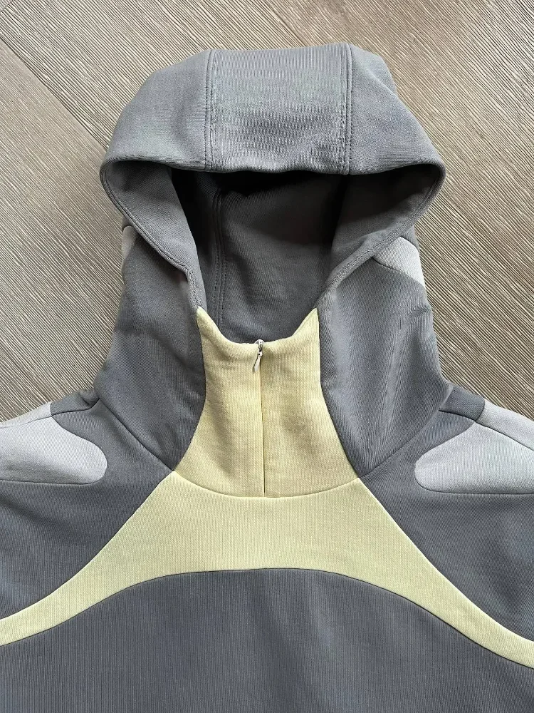 Color blocked zipper cardigan pocket hoodie sweatshirt for men and women, high street loose long sleeved jacket
Color blocked zipper cardigan pocket hoodie sweatshirt for men and women, high street loose long sleeved jacket