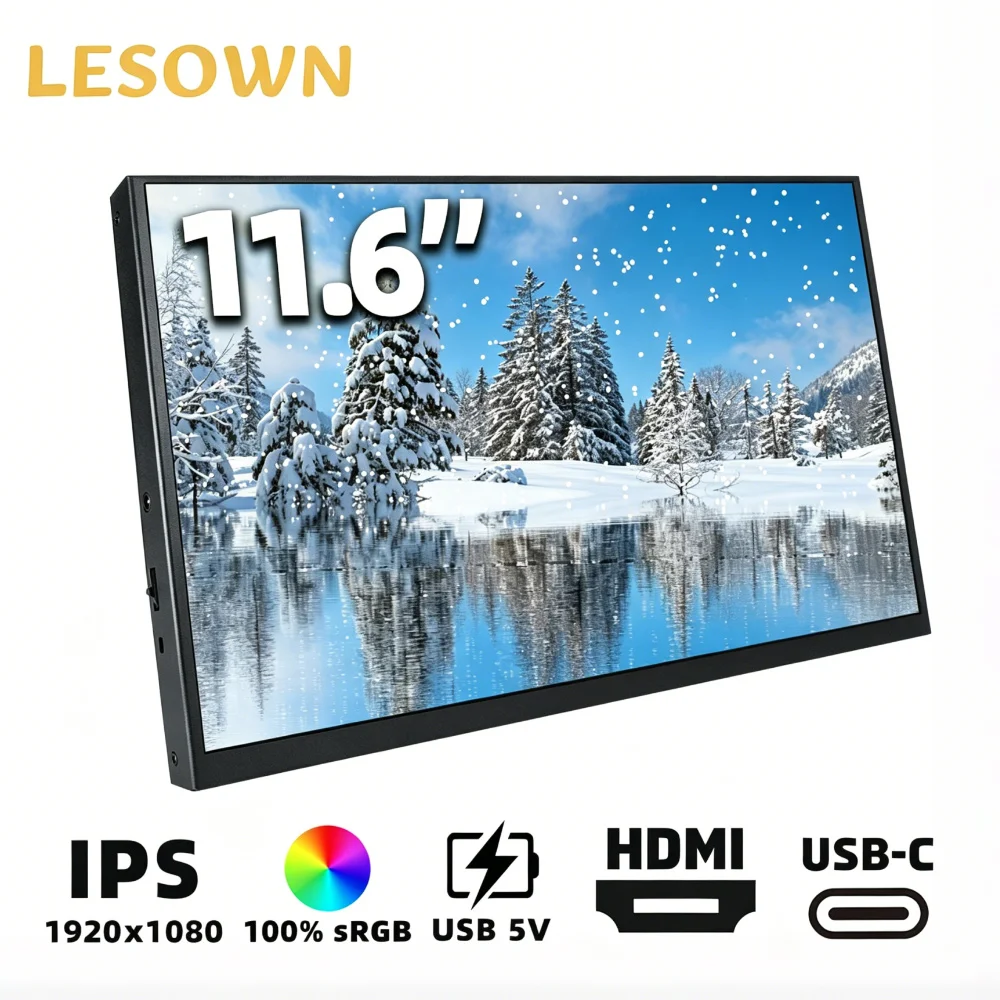 LESOWN 11.6" Ultra-thin IPS Monitor 1080P Secondary Screen for PC Case Internal Data Dashboard for Desktop PC Enthusiasts
LESOWN 11.6" Ultra-thin IPS Monitor 1080P Secondary Screen for PC Case Internal Data Dashboard for Desktop PC Enthusiasts