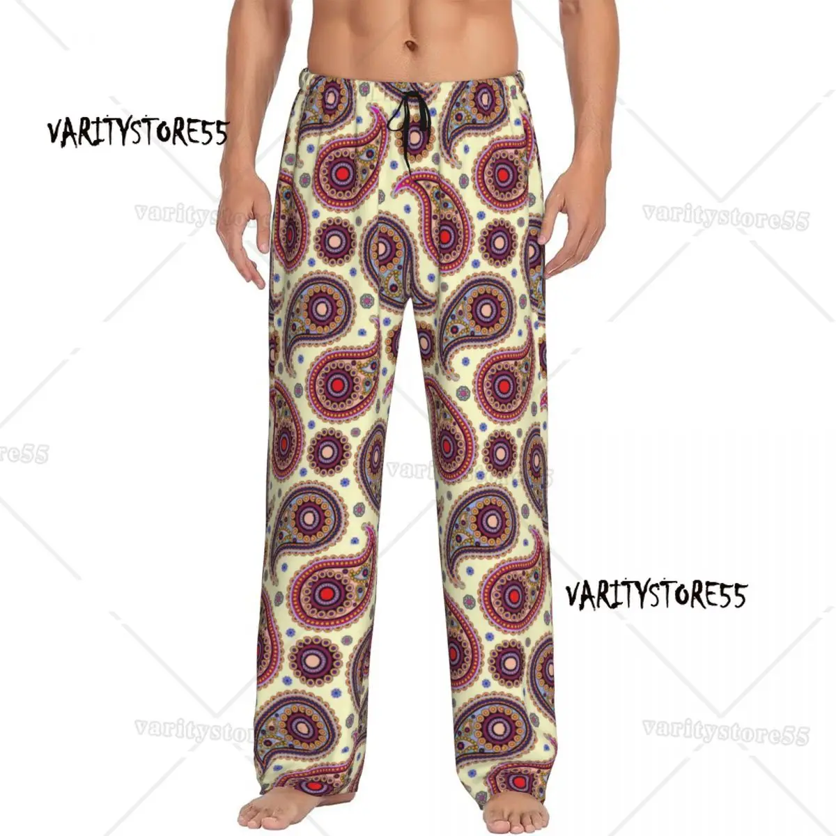 Бандана в богемном стиле с принтом на заказ, пижамные штаны с узором пейсли для мужчин, одежда для сна, низ с карманами 
Бандана в богемном стиле с принтом на заказ, пижамные штаны с узором пейсли для мужчин, одежда для сна, низ с карманами