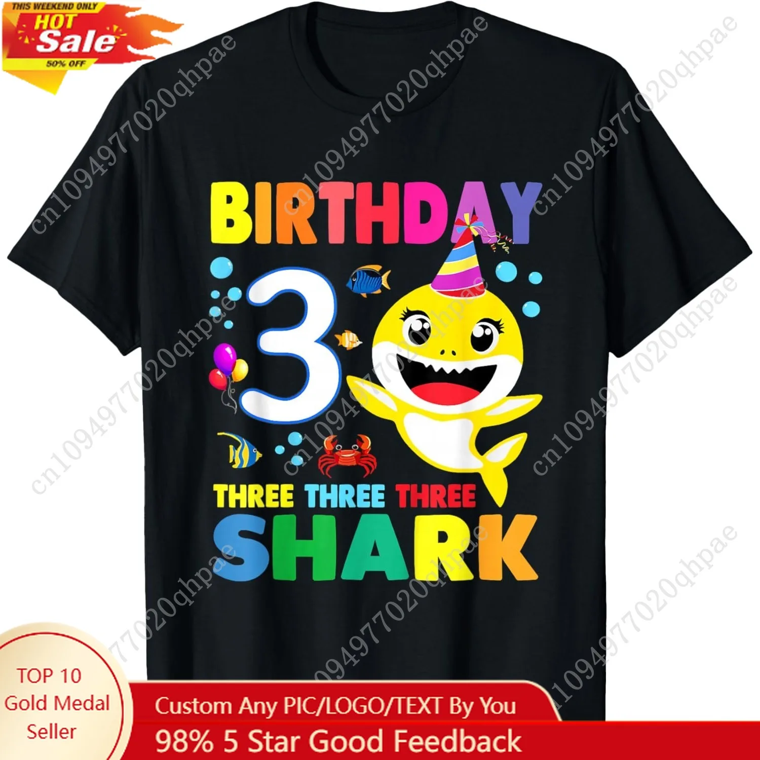 Birthday Kids Shark 3 Year Old 3rd Birthday Matching Family T-Shirt
Birthday Kids Shark 3 Year Old 3rd Birthday Matching Family T-Shirt