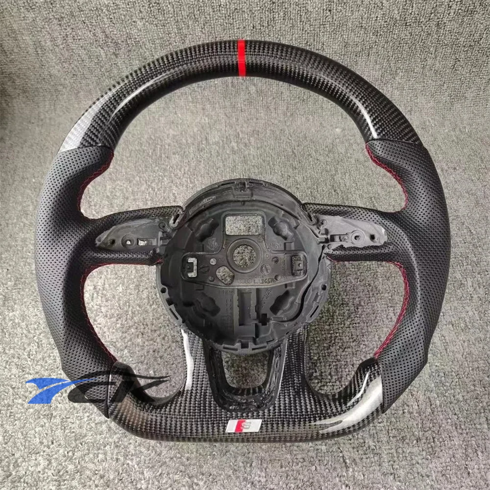 Customized Black Carbon Fiber Leather Red Stitch Steering Wheel for Audi Q3 Q5 2009 2010 2011 2012-2017 car accessories
Customized Black Carbon Fiber Leather Red Stitch Steering Wheel for Audi Q3 Q5 2009 2010 2011 2012-2017 car accessories