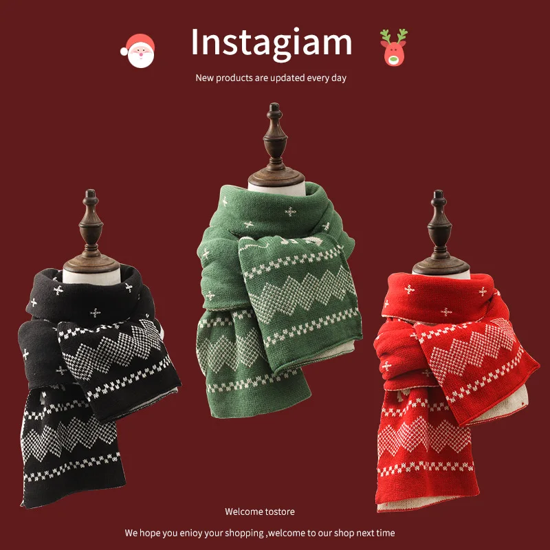 Red Scarf Women Winter Korean Style Internet Celebrity Versatile Cute Reindeer Warm Thickened Knitted Neck Wa
Red Scarf Women Winter Korean Style Internet Celebrity Versatile Cute Reindeer Warm Thickened Knitted Neck Wa
