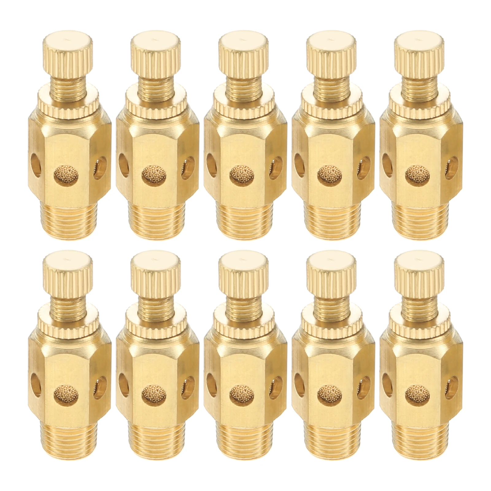 10pcs/lot Pneumatic Exhaust Muffler Silencers 1/8 1/4 3/8 1/2 Male Thread for Air Noise Brass Adjustable Reduce Dynamic Noise
10pcs/lot Pneumatic Exhaust Muffler Silencers 1/8 1/4 3/8 1/2 Male Thread for Air Noise Brass Adjustable Reduce Dynamic Noise