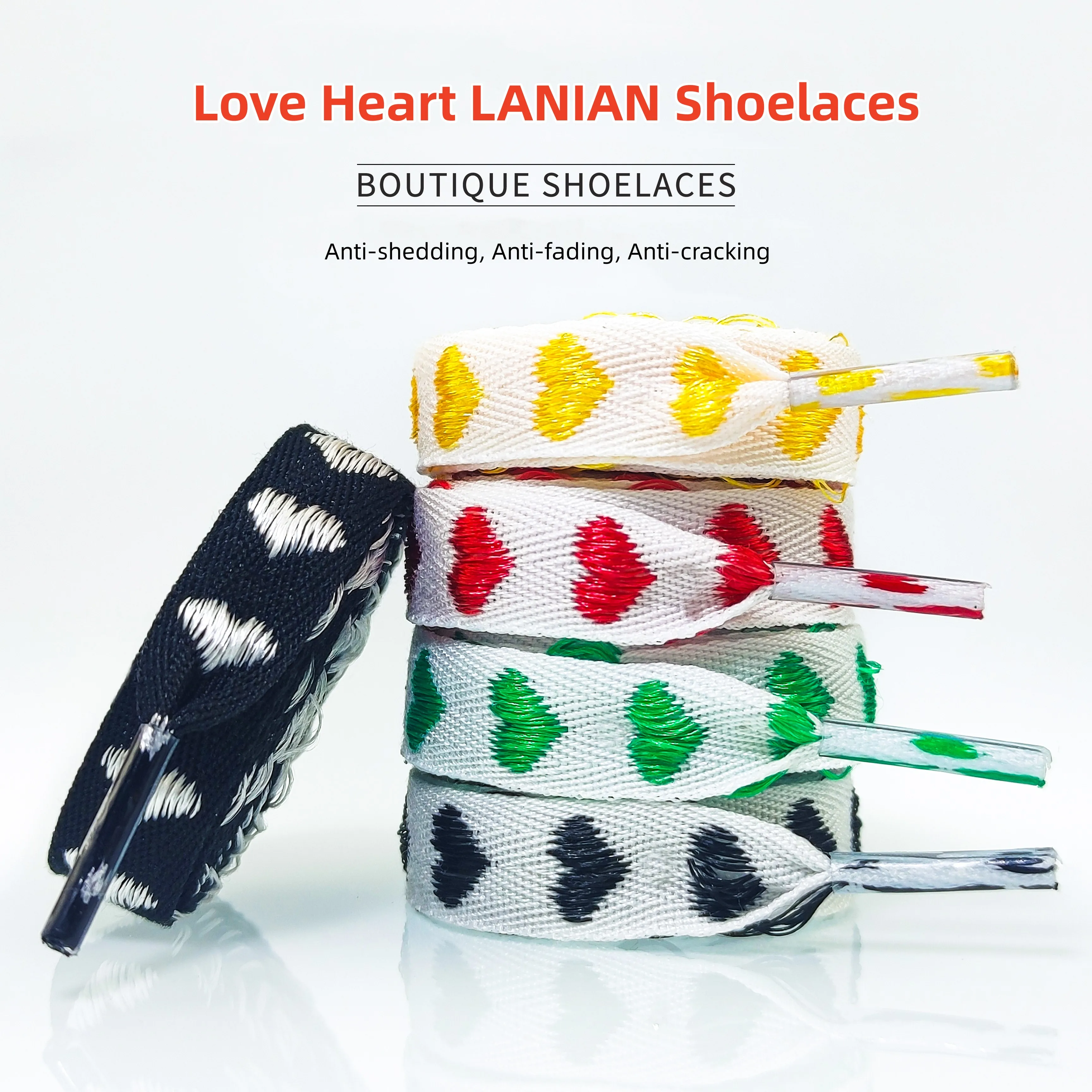 Love Heart Unisex Shoelaces Flat AF1 Shoe Laces for Sneakers Width 1.2cm Luxury Brand Laces Women Men Sport Shoelaces for Shoes
Love Heart Unisex Shoelaces Flat AF1 Shoe Laces for Sneakers Width 1.2cm Luxury Brand Laces Women Men Sport Shoelaces for Shoes