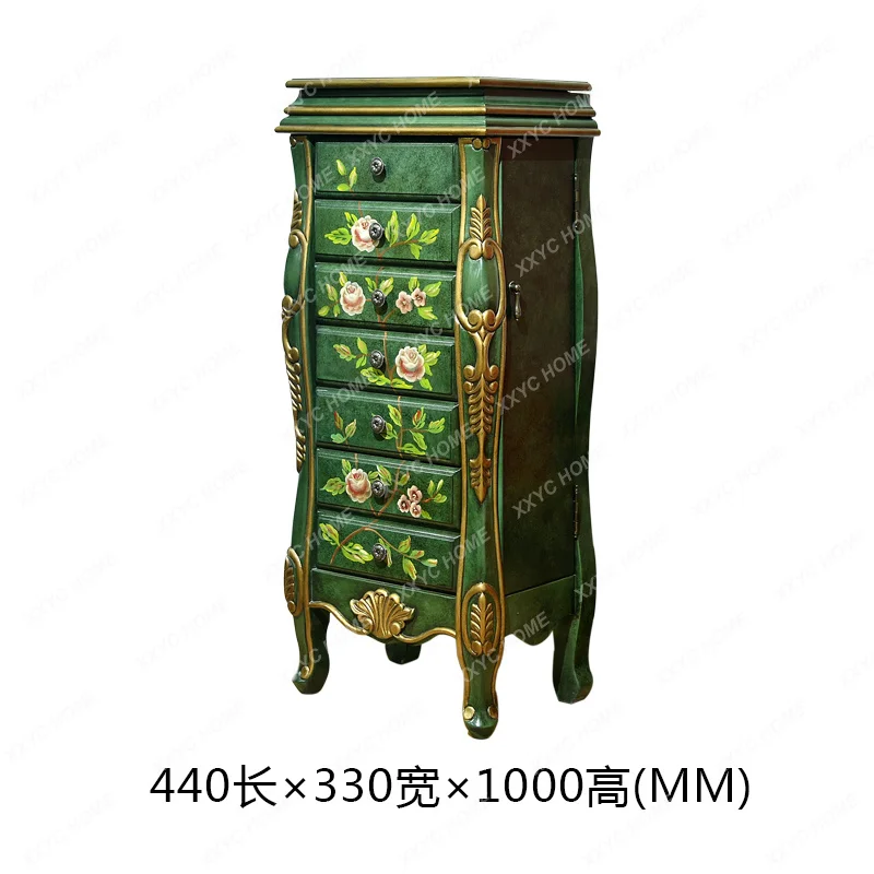 Retro Jewelry Cabinet Solid Wood Handmade Painted Style Bedroom Drawer Decorative Jewelry Chest
Retro Jewelry Cabinet Solid Wood Handmade Painted Style Bedroom Drawer Decorative Jewelry Chest