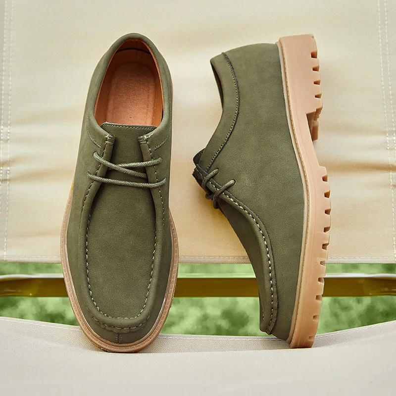 High Quality Retro Men's Shoes Leather Thick Sole Casual Loafers Lace-Up Low Top Workwear Derby Shoes for Men Chunky Sneakers
High Quality Retro Men's Shoes Leather Thick Sole Casual Loafers Lace-Up Low Top Workwear Derby Shoes for Men Chunky Sneakers