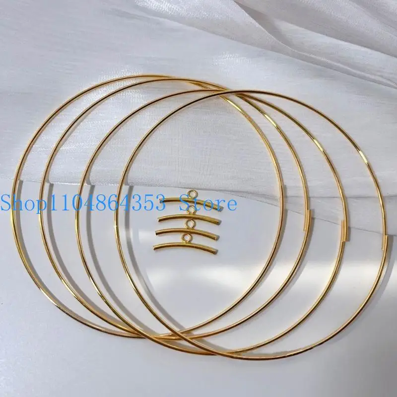 652F 5Pcs Dream Catcher Open Circle Ring Wreath Macrame Hoop Ring for Making Wedding Decors, Wall Hanging Crafts Easy to Use
652F 5Pcs Dream Catcher Open Circle Ring Wreath Macrame Hoop Ring for Making Wedding Decors, Wall Hanging Crafts Easy to Use