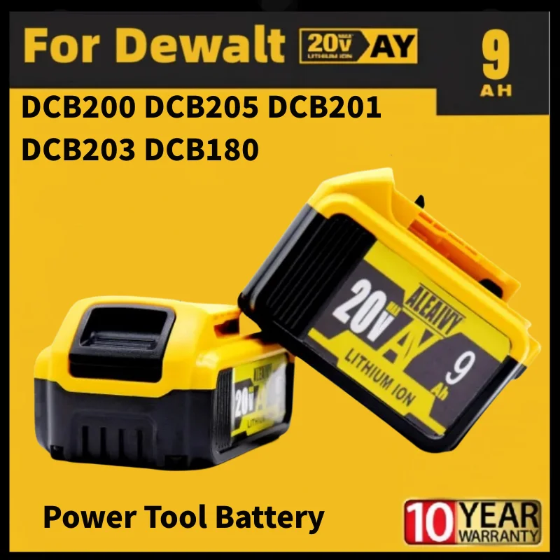 Оригинальный литий-ионный аккумулятор 18 в/20 в макс. 9000 мАч DCB200 для DeWalt DCB205 DCB201 DCB203 DCB180, аккумуляторы для электроинструментов
Оригинальный литий-ионный аккумулятор 18 в/20 в макс. 9000 мАч DCB200 для DeWalt DCB205 DCB201 DCB203 DCB180, аккумуляторы для электроинструментов