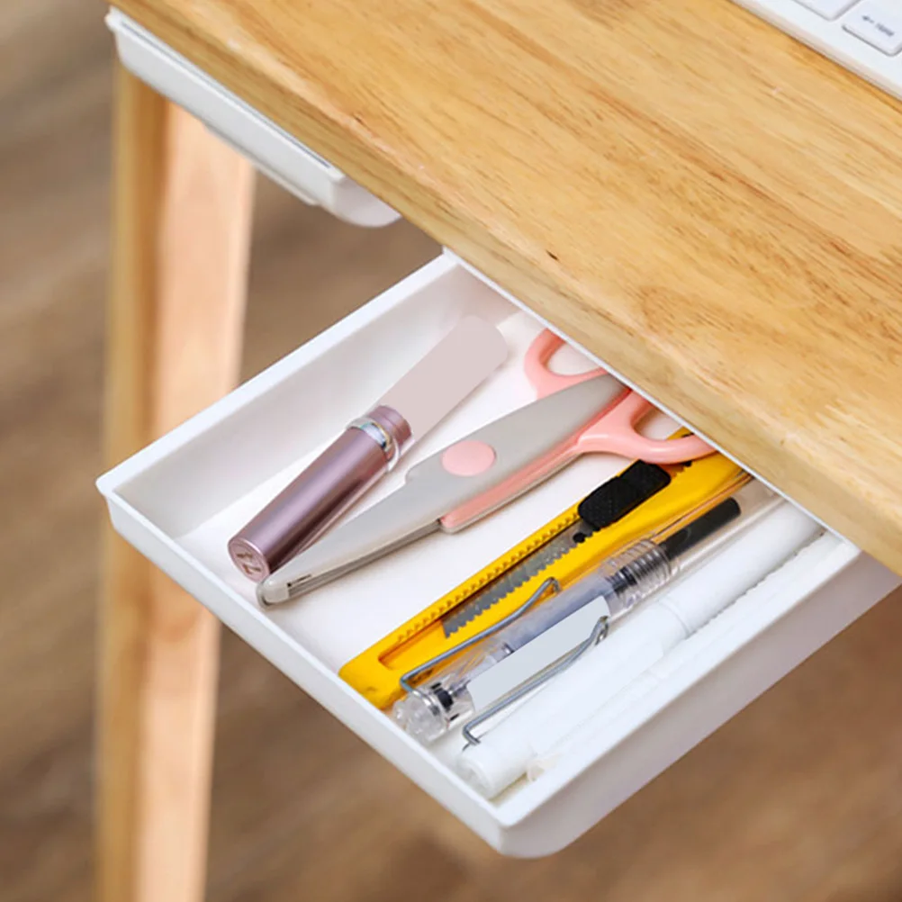 2pcs Under Storage Boxes Desk Drawer Attachment PP Large Capacity Office Drawers ganizers Table Attachment Stationery Supplies
2pcs Under Storage Boxes Desk Drawer Attachment PP Large Capacity Office Drawers ganizers Table Attachment Stationery Supplies
