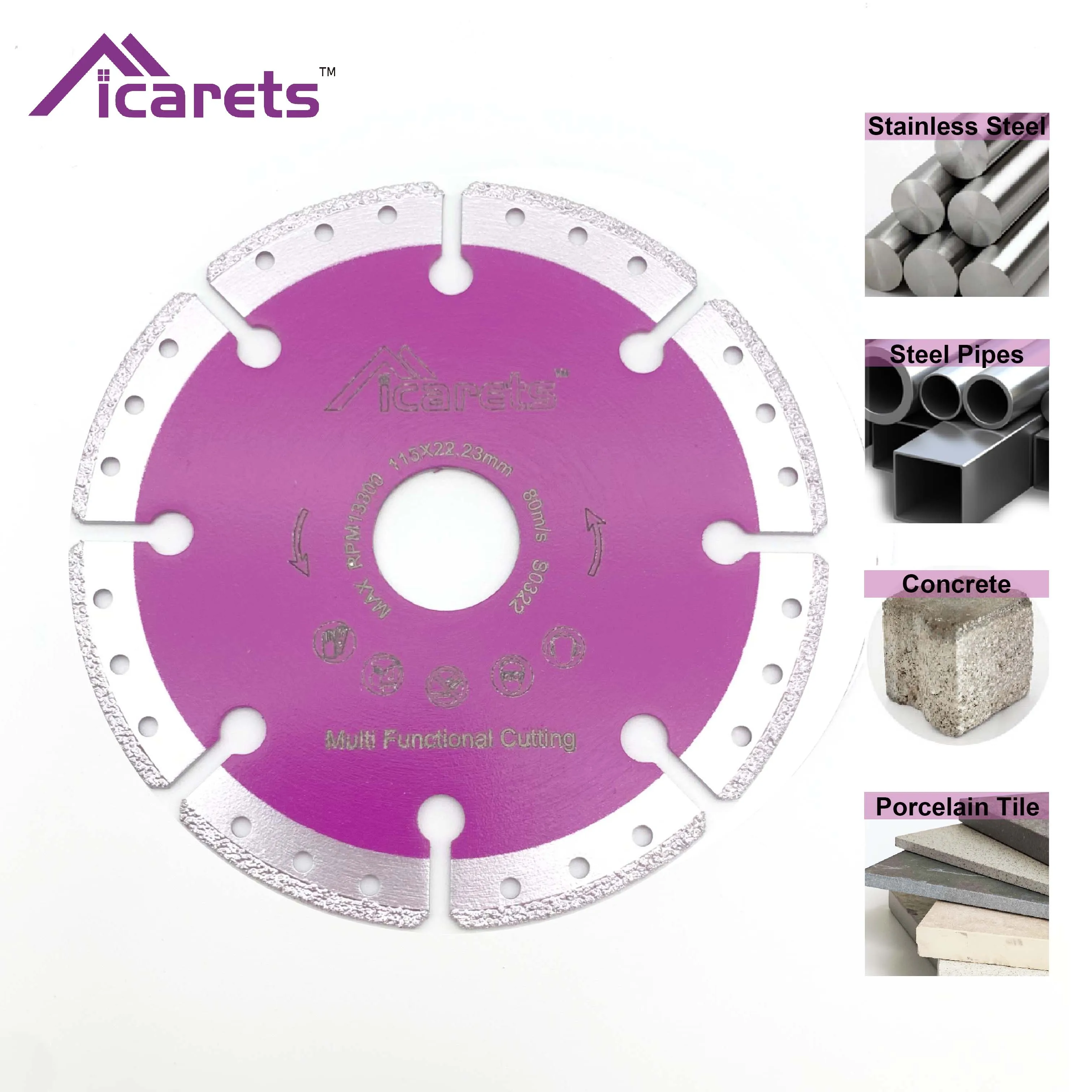 ICARETS 115/125mm Diamond Metal Cutting Disc Steel Marble Granite Plastic Wood Cordless Angle Grinder Multitool Saw Blade
ICARETS 115/125mm Diamond Metal Cutting Disc Steel Marble Granite Plastic Wood Cordless Angle Grinder Multitool Saw Blade