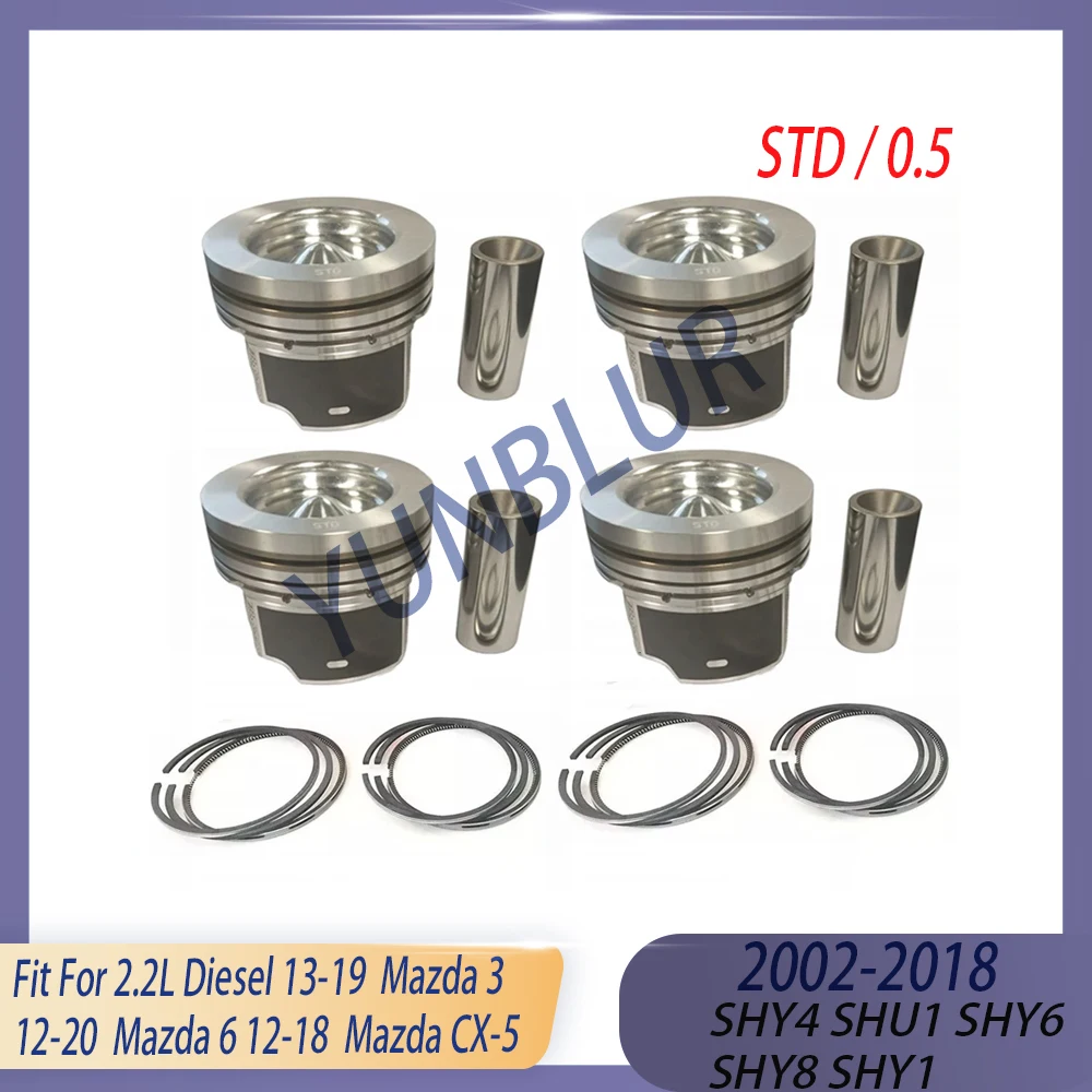 STD 0.5 Engine Piston & Ring Set Kit Fit 2.2 L SHY4 SHU1 SHY6 SHY8 SHY1 Diesel For 13-19 Mazda 3 12-20 Mazda 6 12-18 Mazda CX-5
STD 0.5 Engine Piston & Ring Set Kit Fit 2.2 L SHY4 SHU1 SHY6 SHY8 SHY1 Diesel For 13-19 Mazda 3 12-20 Mazda 6 12-18 Mazda CX-5