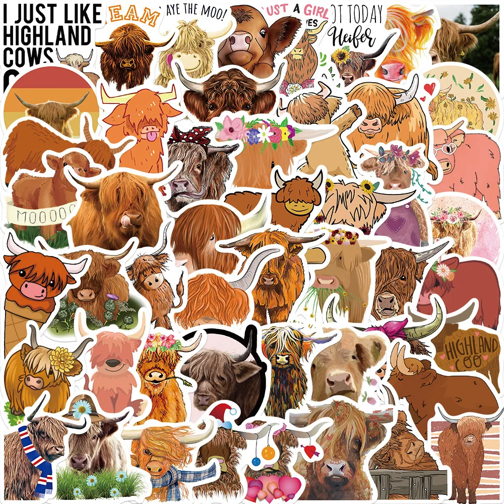 10/50PCS Highland Cow Graffiti Stickers Highland Cow Guitar Suitcase Water Bottle Car Scooter Waterproof Stickers Wholesale
10/50PCS Highland Cow Graffiti Stickers Highland Cow Guitar Suitcase Water Bottle Car Scooter Waterproof Stickers Wholesale