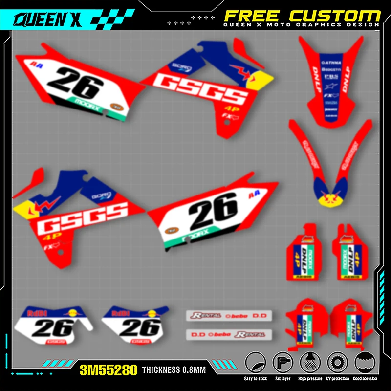 QUEEN X MOTO Motorcycle Team Graphics Decal & Sticker Kit For GASGAS 2007 2008 2009 EC 009
QUEEN X MOTO Motorcycle Team Graphics Decal & Sticker Kit For GASGAS 2007 2008 2009 EC 009