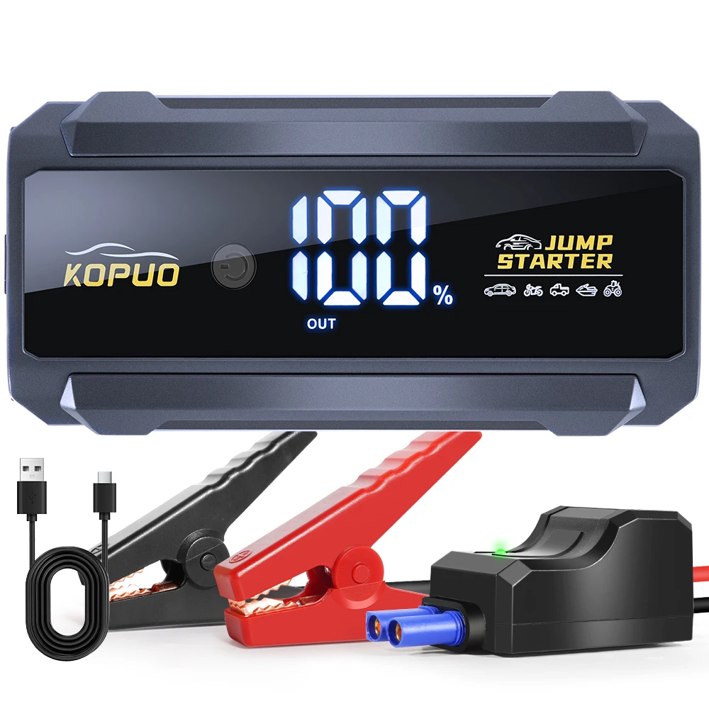 2000A Car Jump Starter Power Bank, 12V Auto Battery Booster Charger for Petrol Engine, SUV, Truck Emergency Rescue with LED Ligh
2000A Car Jump Starter Power Bank, 12V Auto Battery Booster Charger for Petrol Engine, SUV, Truck Emergency Rescue with LED Ligh