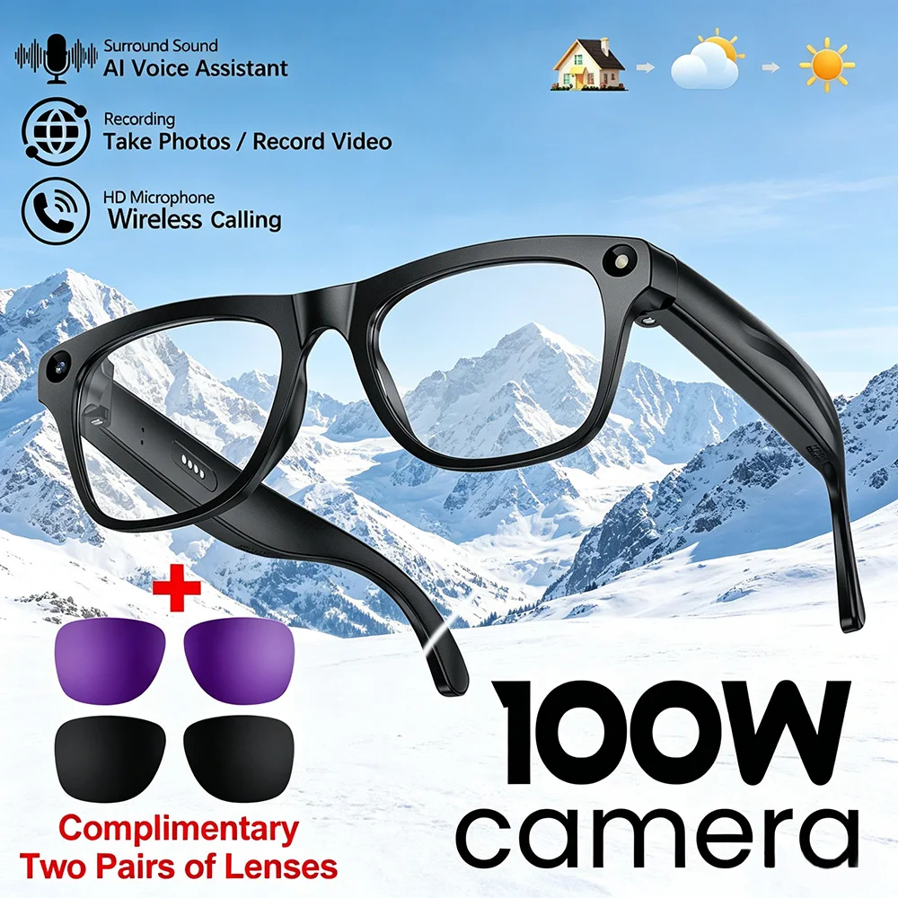 2026 AI Intelligent Translation Glasses AI Voice Assistant 100W HD Camera 260mAh Battery BT Call Anti-Shake Smart Glasses Men
2026 AI Intelligent Translation Glasses AI Voice Assistant 100W HD Camera 260mAh Battery BT Call Anti-Shake Smart Glasses Men