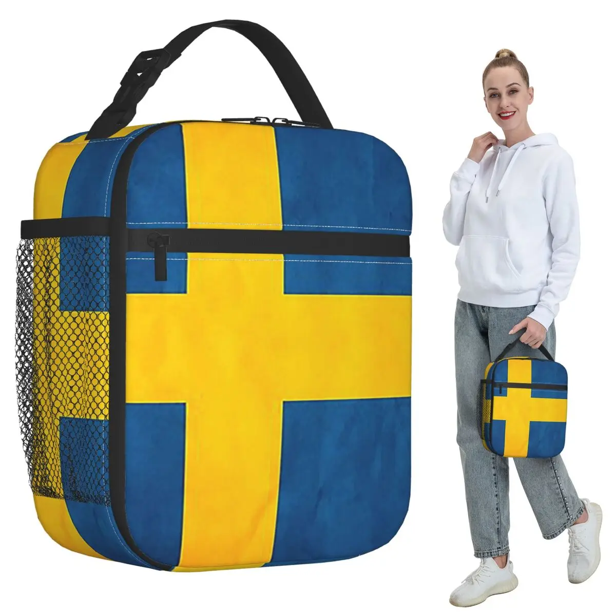 Изолированная сумка для обеда с шведским флагом Швеции для детей, школьный холодильник, термосумка для еды, герметичная коробка для завтрака, контейнер
Изолированная сумка для обеда с шведским флагом Швеции для детей, школьный холодильник, термосумка для еды, герметичная коробка для завтрака, контейнер