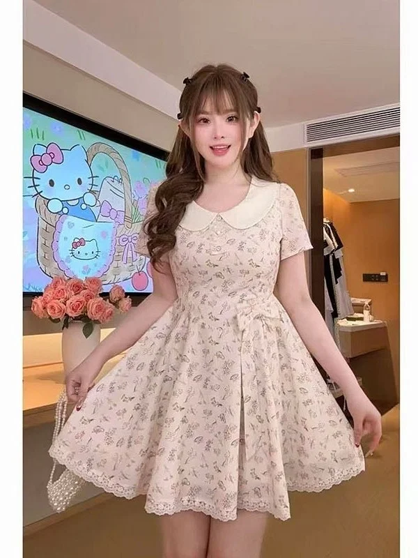 Summer 2026 Beautiful Floral Print Midi Dress Slimming plus Size A-Line Skirt French Style Short Sleeve Doll Collar ...
Summer 2026 Beautiful Floral Print Midi Dress Slimming plus Size A-Line Skirt French Style Short Sleeve Doll Collar ...