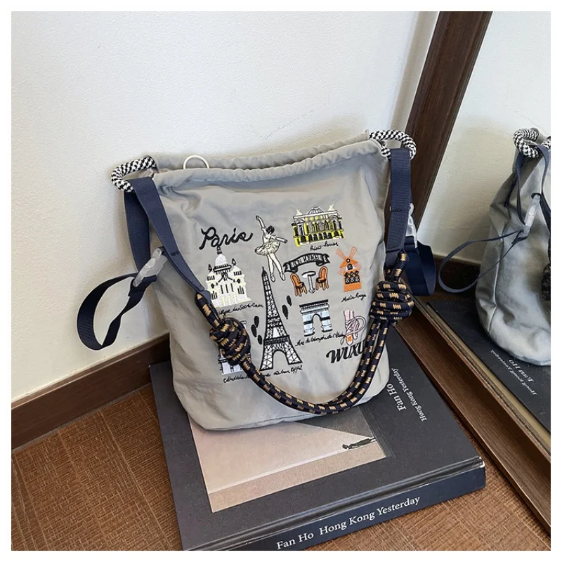 Paris Landmark Embroidery Bucket Tote Bag - Romantic Casual Women's Crossbody Handbag
Paris Landmark Embroidery Bucket Tote Bag - Romantic Casual Women's Crossbody Handbag