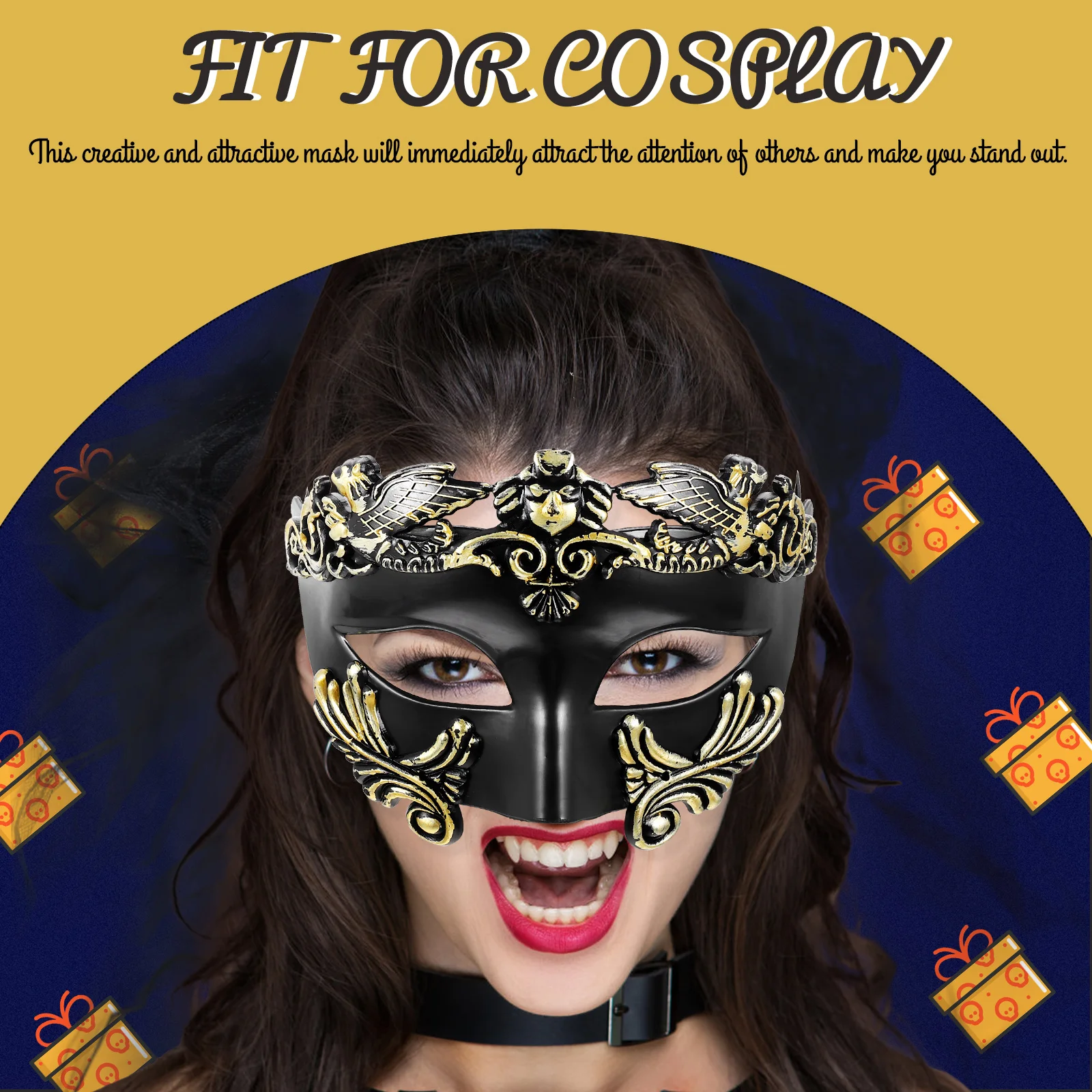 Half Face Mask The Vintage Cosplay Halloween Make up Masquerade Costume Plastic Decorative Party 
Half Face Mask The Vintage Cosplay Halloween Make up Masquerade Costume Plastic Decorative Party