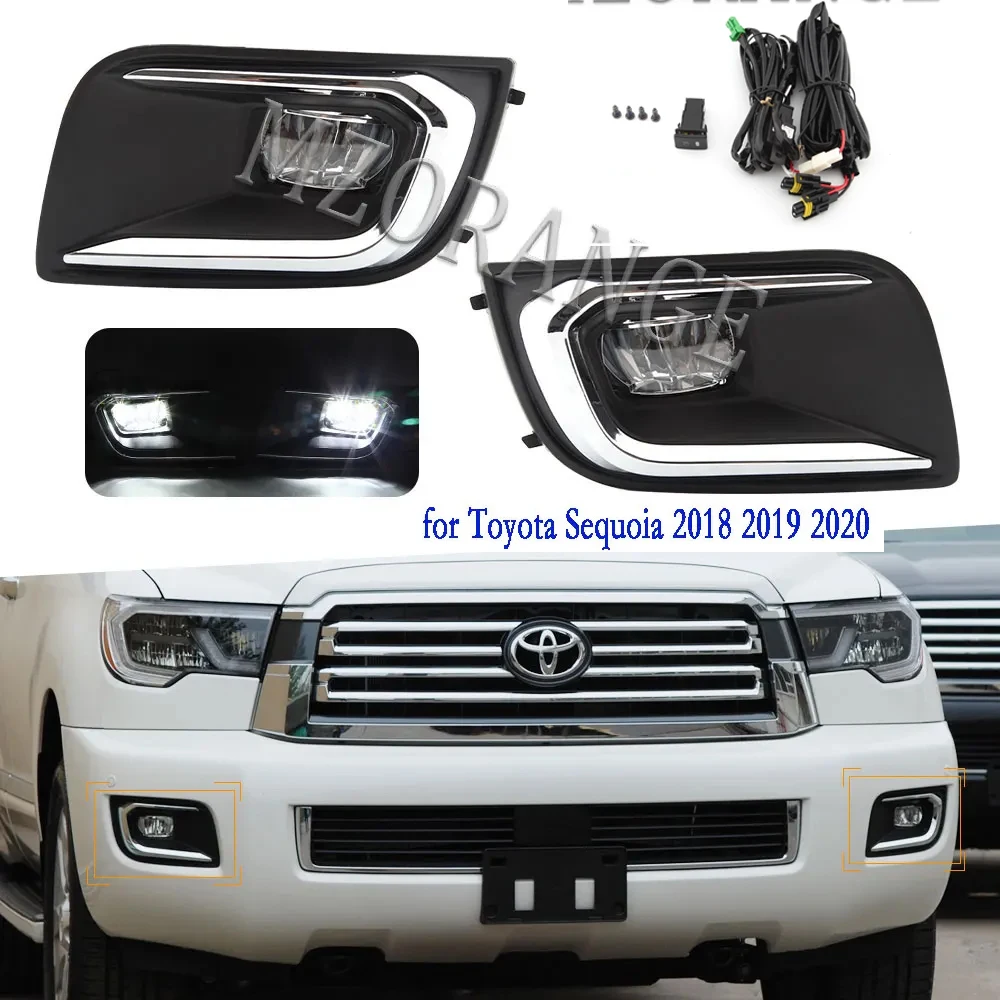 LED Fog Lights for Toyota Sequoia 2018 2019 2020 Fog Light Cover Grill Frame DRL Headlights Fog Lamps kit car accessories parts
LED Fog Lights for Toyota Sequoia 2018 2019 2020 Fog Light Cover Grill Frame DRL Headlights Fog Lamps kit car accessories parts